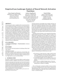 Empirical Loss Landscape Analysis of Neural Network Activation Functions