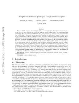 Adaptive functional principal components analysis