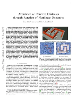 Avoidance of Concave Obstacles through Rotation of Nonlinear Dynamics