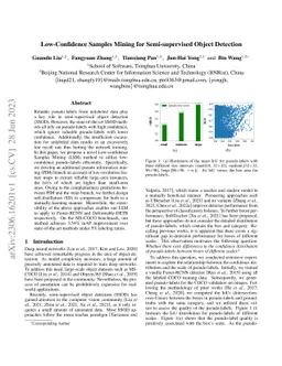 Low-Confidence Samples Mining for Semi-supervised Object Detection