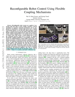 Reconfigurable Robot Control Using Flexible Coupling Mechanisms