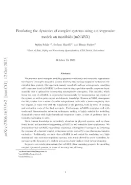 Emulating the dynamics of complex systems using autoregressive models on
  manifolds (mNARX)