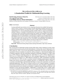 MultiZoo & MultiBench: A Standardized Toolkit for Multimodal Deep
  Learning