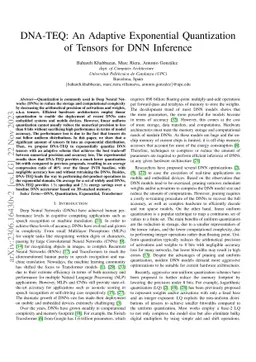 DNA-TEQ: An Adaptive Exponential Quantization of Tensors for DNN
  Inference