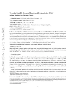 Toward a Scalable Census of Dashboard Designs in the Wild: A Case Study
  with Tableau Public