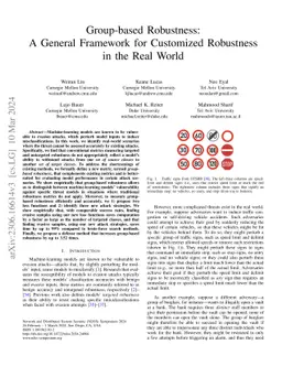 Group-based Robustness: A General Framework for Customized Robustness in
  the Real World