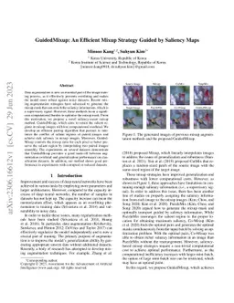 GuidedMixup: An Efficient Mixup Strategy Guided by Saliency Maps
