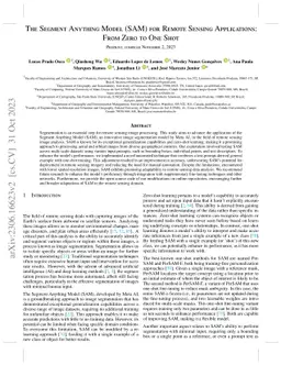 The Segment Anything Model (SAM) for Remote Sensing Applications: From
  Zero to One Shot