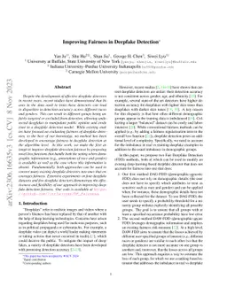 Improving Fairness in Deepfake Detection