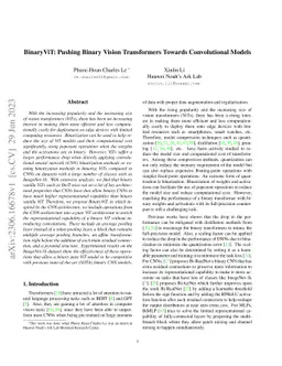 BinaryViT: Pushing Binary Vision Transformers Towards Convolutional
  Models