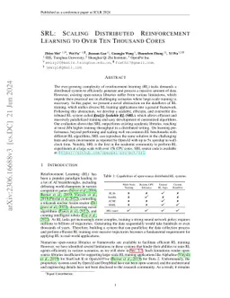 SRL: Scaling Distributed Reinforcement Learning to Over Ten Thousand
  Cores