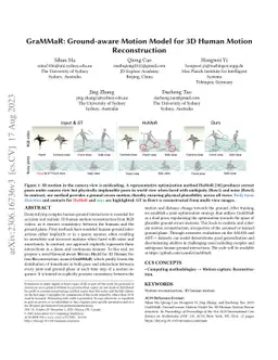 GraMMaR: Ground-aware Motion Model for 3D Human Motion Reconstruction