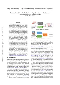 Stop Pre-Training: Adapt Visual-Language Models to Unseen Languages