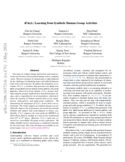 M3Act: Learning from Synthetic Human Group Activities