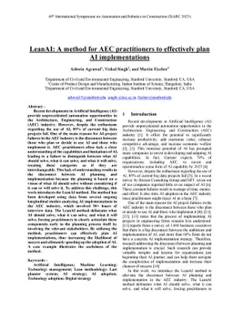 LeanAI: A method for AEC practitioners to effectively plan AI
  implementations