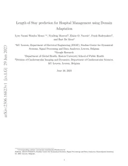 Length of Stay prediction for Hospital Management using Domain
  Adaptation