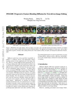 PFB-Diff: Progressive Feature Blending Diffusion for Text-driven Image Editing