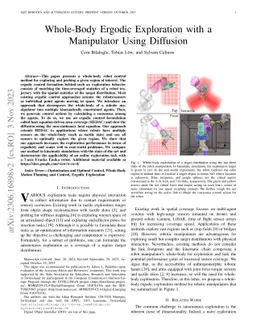 Whole-Body Ergodic Exploration with a Manipulator Using Diffusion