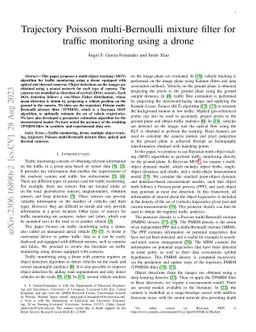 Trajectory Poisson multi-Bernoulli mixture filter for traffic monitoring
  using a drone