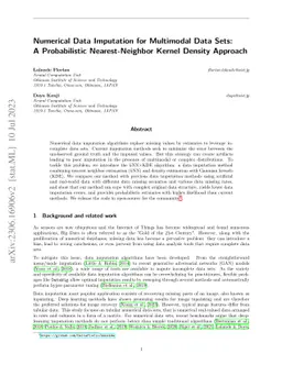 Numerical Data Imputation for Multimodal Data Sets: A Probabilistic
  Nearest-Neighbor Kernel Density Approach