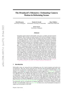 The Drunkard's Odometry: Estimating Camera Motion in Deforming Scenes