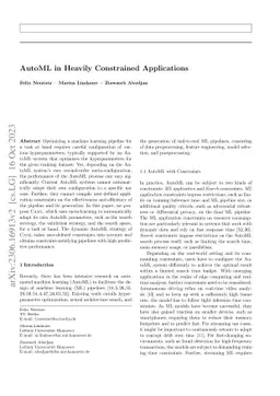 AutoML in Heavily Constrained Applications
