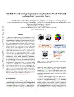 MIS-FM: 3D Medical Image Segmentation using Foundation Models Pretrained
  on a Large-Scale Unannotated Dataset