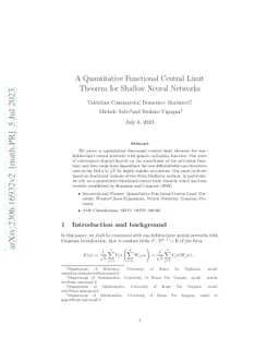 A Quantitative Functional Central Limit Theorem for Shallow Neural
  Networks