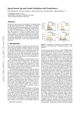 Speech-based Age and Gender Prediction with Transformers