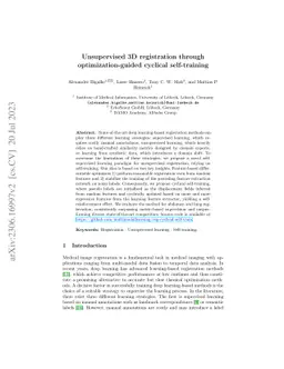 Unsupervised 3D registration through optimization-guided cyclical
  self-training