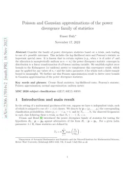 Poisson and Gaussian approximations of the power divergence family of
  statistics