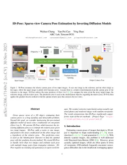 ID-Pose: Sparse-view Camera Pose Estimation by Inverting Diffusion
  Models