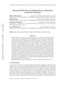 Enterprise Disk Drive Scrubbing Based on Mondrian Conformal Predictors