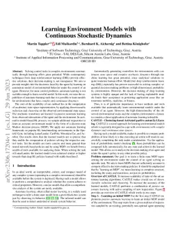 Learning Environment Models with Continuous Stochastic Dynamics