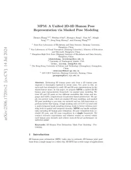 MPM: A Unified 2D-3D Human Pose Representation via Masked Pose Modeling