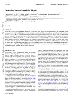 Scattering Spectra Models for Physics