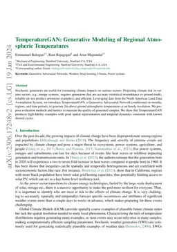 TemperatureGAN: Generative Modeling of Regional Atmospheric Temperatures