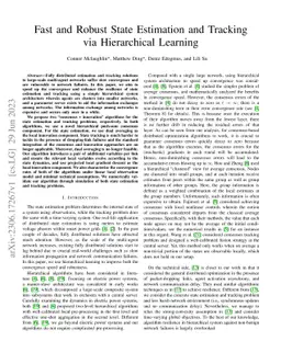 Fast and Robust State Estimation and Tracking via Hierarchical Learning