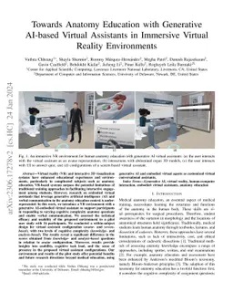 Towards Anatomy Education with Generative AI-based Virtual Assistants in
  Immersive Virtual Reality Environments