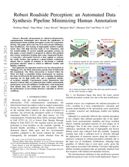 Robust Roadside Perception: an Automated Data Synthesis Pipeline
  Minimizing Human Annotation