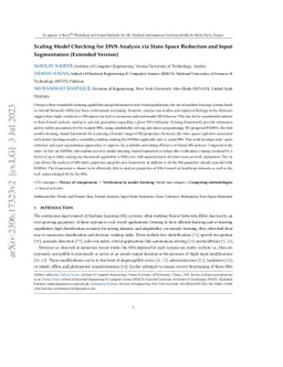 Scaling Model Checking for DNN Analysis via State-Space Reduction and
  Input Segmentation (Extended Version)