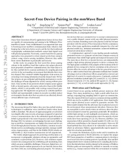 Secret-Free Device Pairing in the mmWave Band