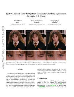 EyeBAG: Accurate Control of Eye Blink and Gaze Based on Data
  Augmentation Leveraging Style Mixing