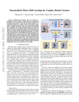 Decentralized Motor Skill Learning for Complex Robotic Systems