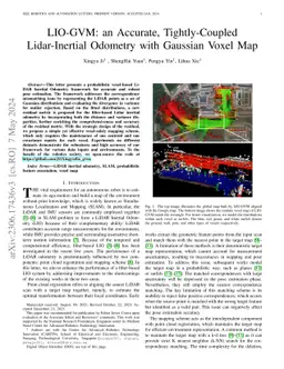 LIO-GVM: an Accurate, Tightly-Coupled Lidar-Inertial Odometry with
  Gaussian Voxel Map