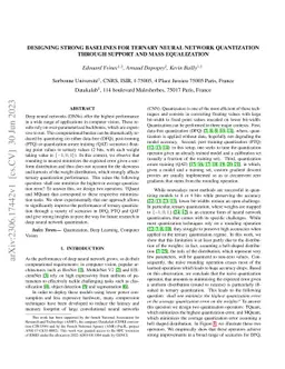 Designing strong baselines for ternary neural network quantization
  through support and mass equalization