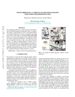 Manga109Dialog: A Large-scale Dialogue Dataset for Comics Speaker
  Detection