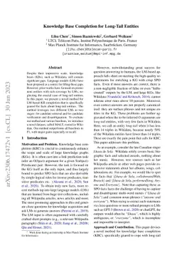 Knowledge Base Completion for Long-Tail Entities