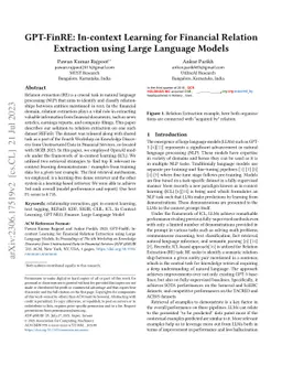 GPT-FinRE: In-context Learning for Financial Relation Extraction using
  Large Language Models