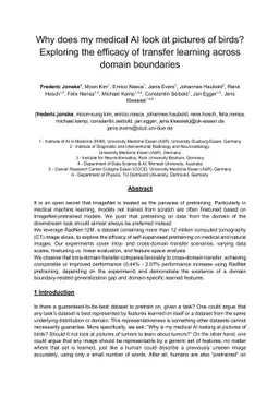 Why does my medical AI look at pictures of birds? Exploring the efficacy of transfer learning across domain boundaries